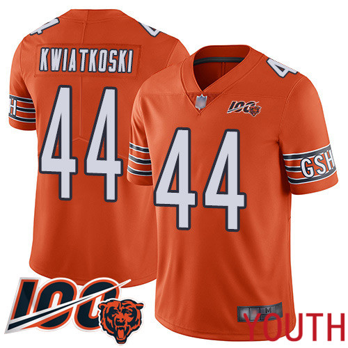 Chicago Bears Limited Orange Youth Nick Kwiatkoski Alternate Jersey NFL Football 44 100th Season